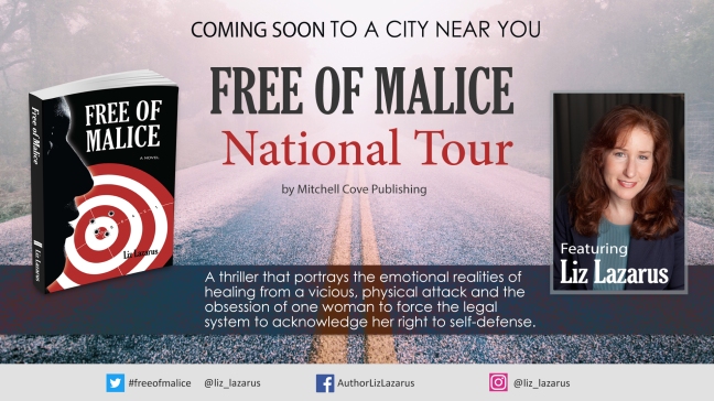 Liz Lazarus Free of Malice National Book Tour Spring 2017